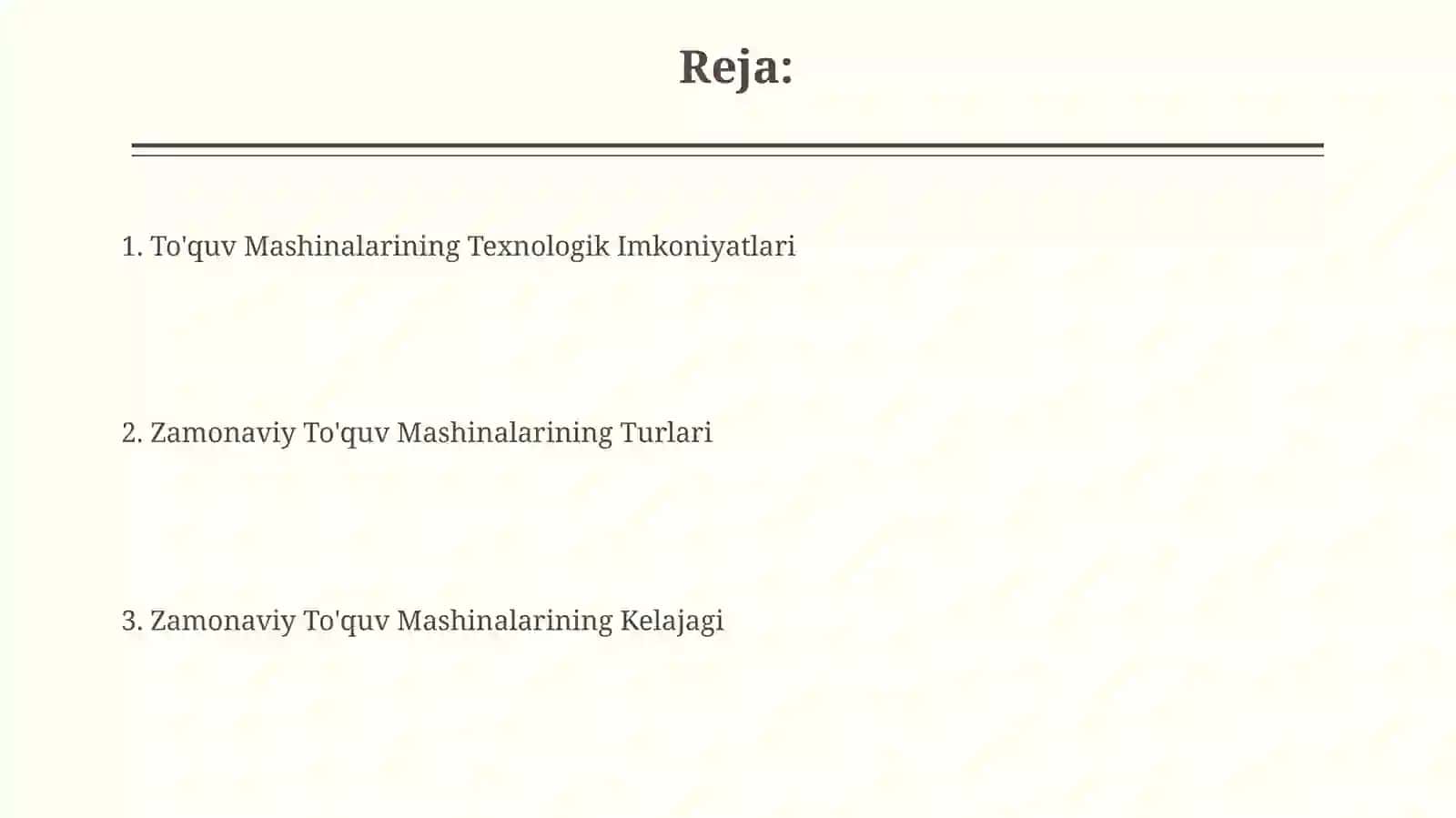 Zamonaviy to'quvchilik dastgohlari 2