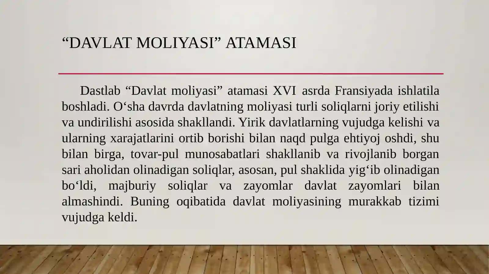 Davlat moliya tizimi 2