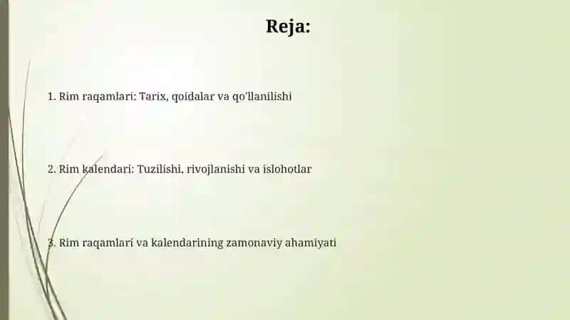 Rim sonlari Rim kalendari 2