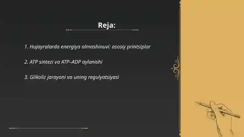 Hujayralarda modda va energiya almashinuvi 2