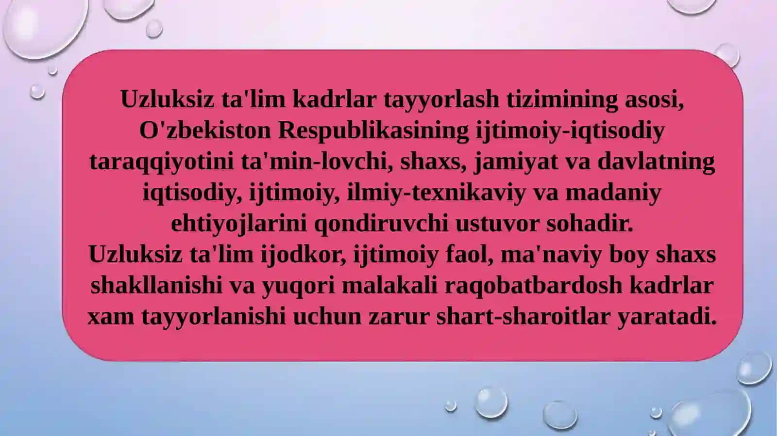 Uzluksiz ta'limda pedagogik nazoratni tashkil etishning ilmiy asoslari 2