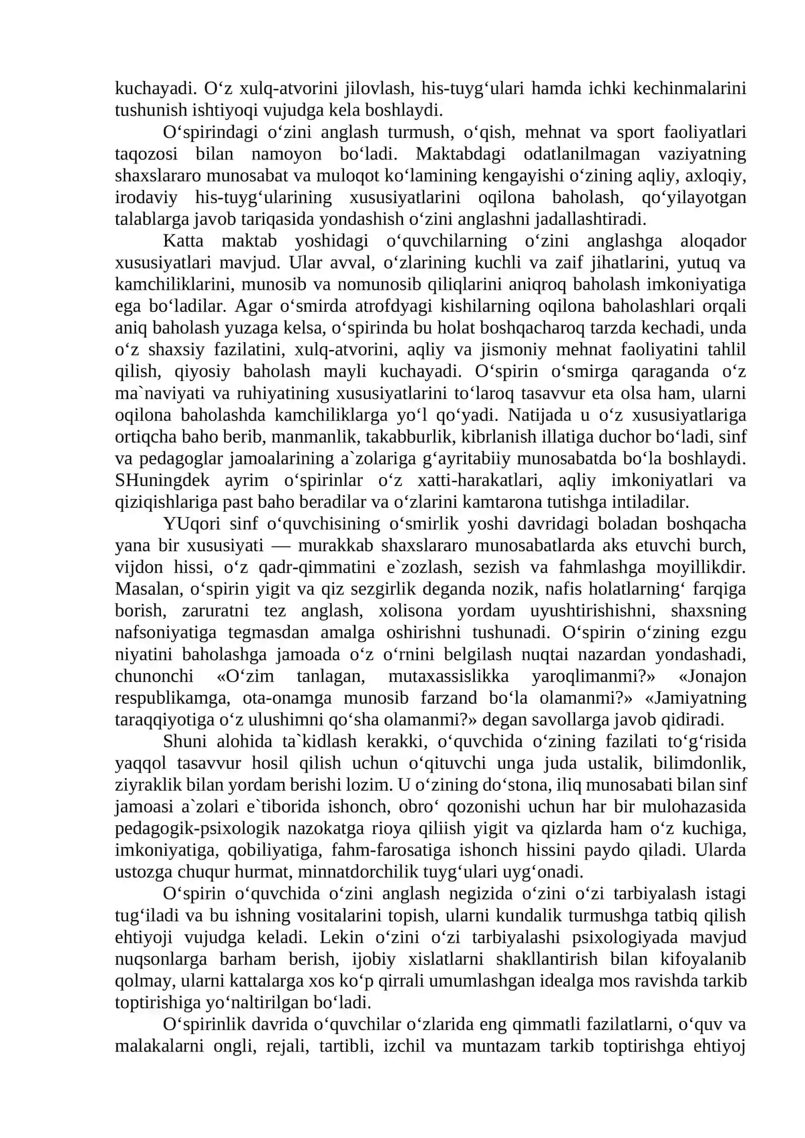Ilk o‘spirinlik va yoshlik davrida psixik rivojlanish xususiyatlari 2