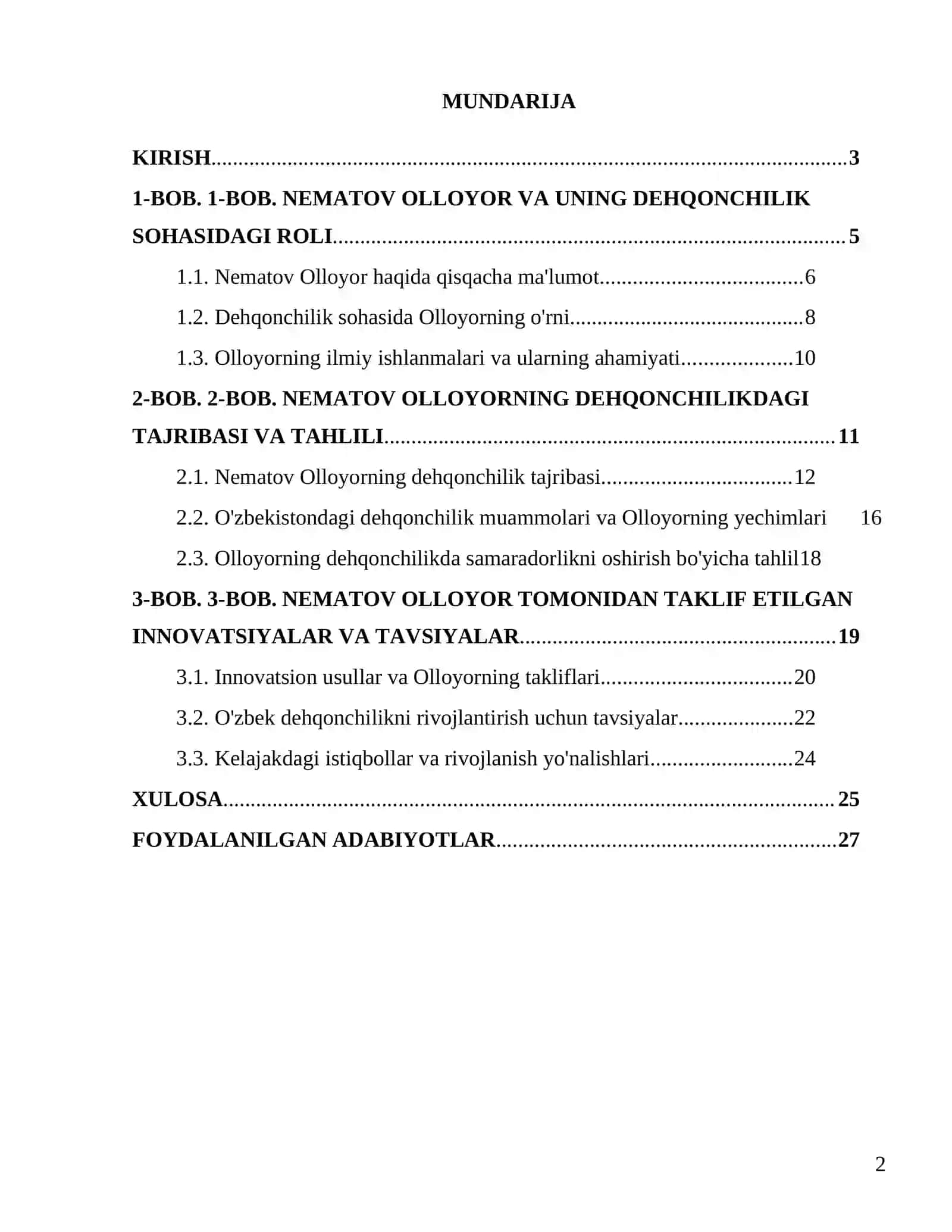 DEHQONCHILIK FANIDAN KURS ISHI 2