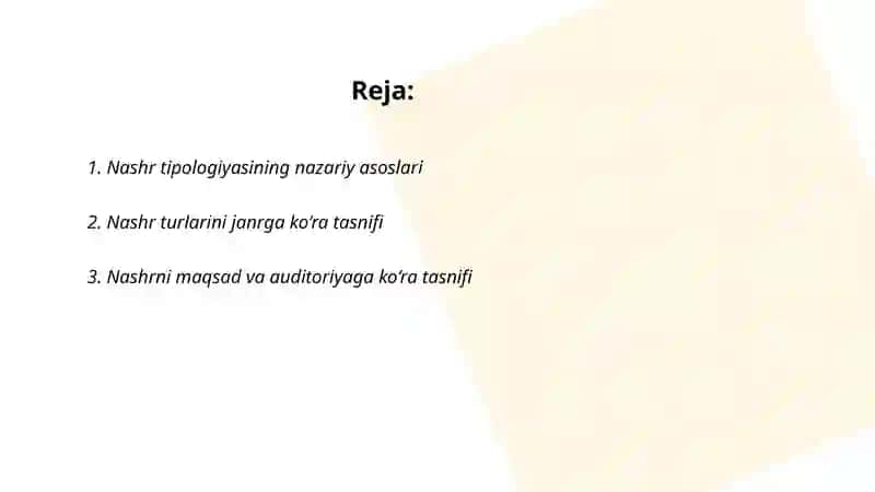 Nashr tipologiyasi 2