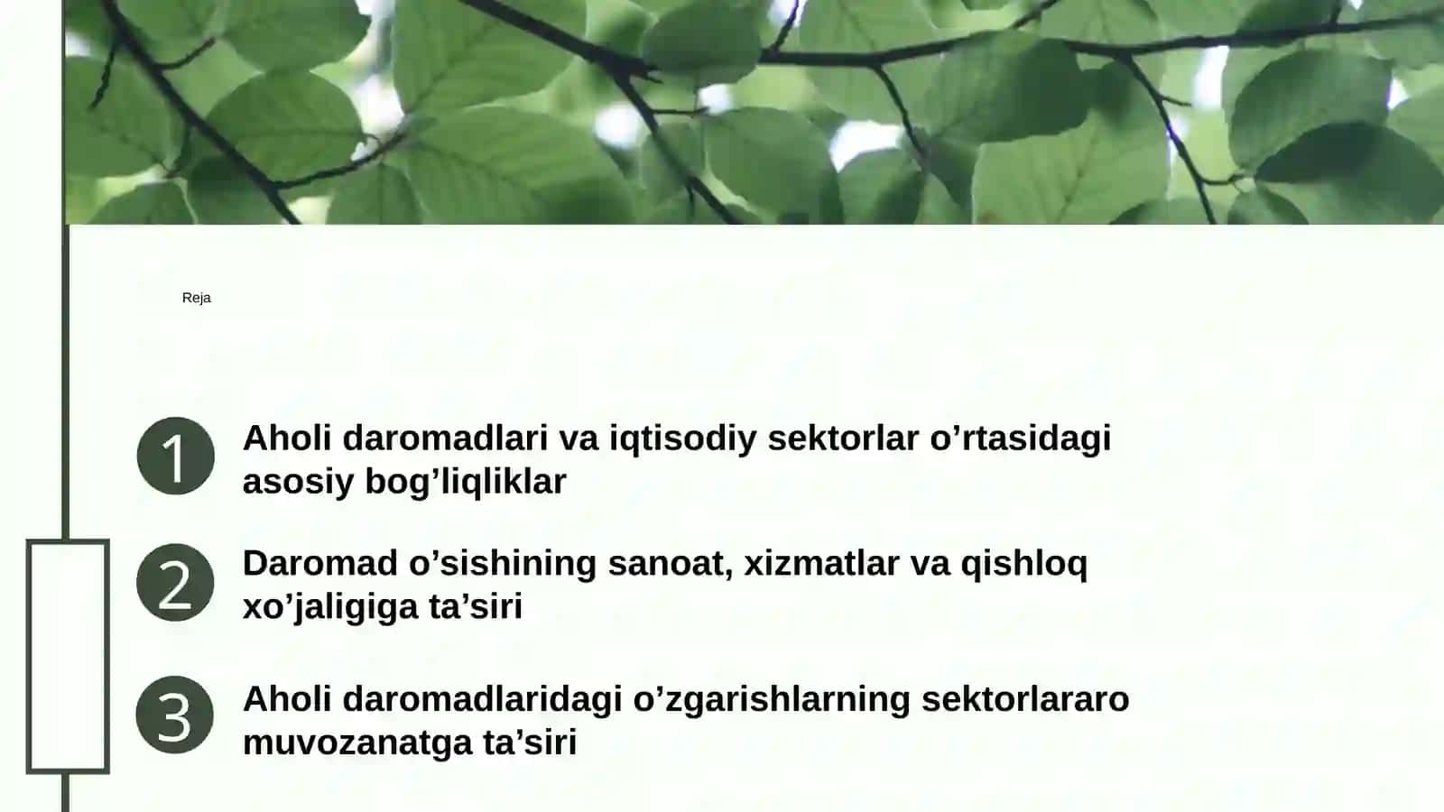 Aholi daromadlarining iqtisodiy sektorlar rivojlanishiga ta’siri 2