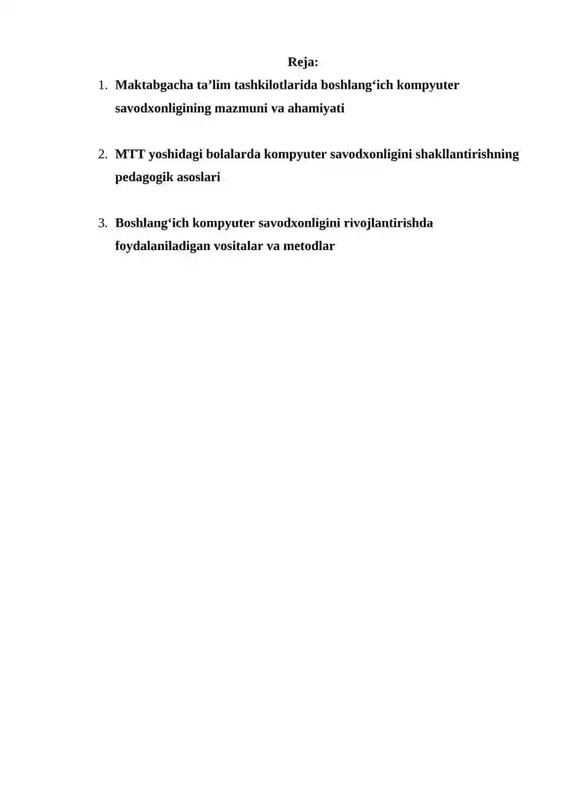 MTT da boshlang‘ich kompyuter savodxonligi haqida tushuncha 2