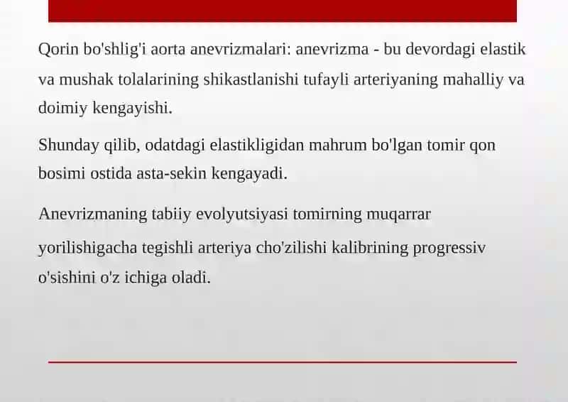 Qorin bo'shlig'iaortaanevrizmalari 2