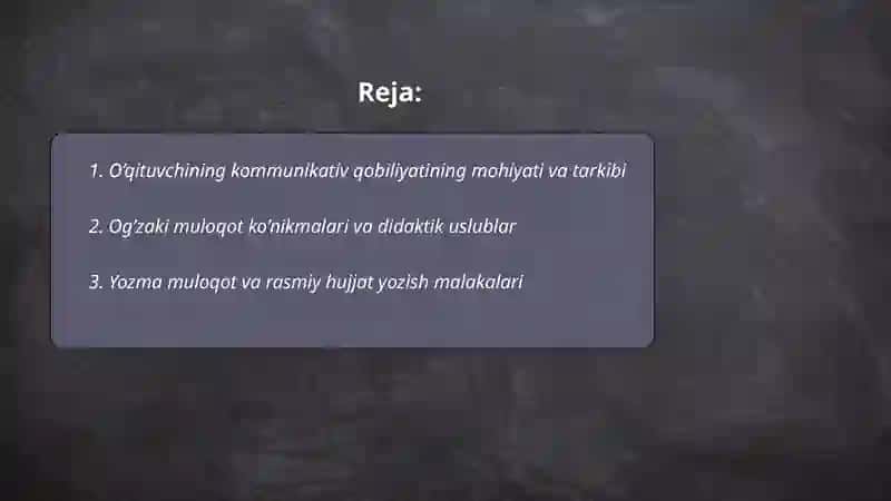 O’qituvchining kommunikativ qobiliyati 2