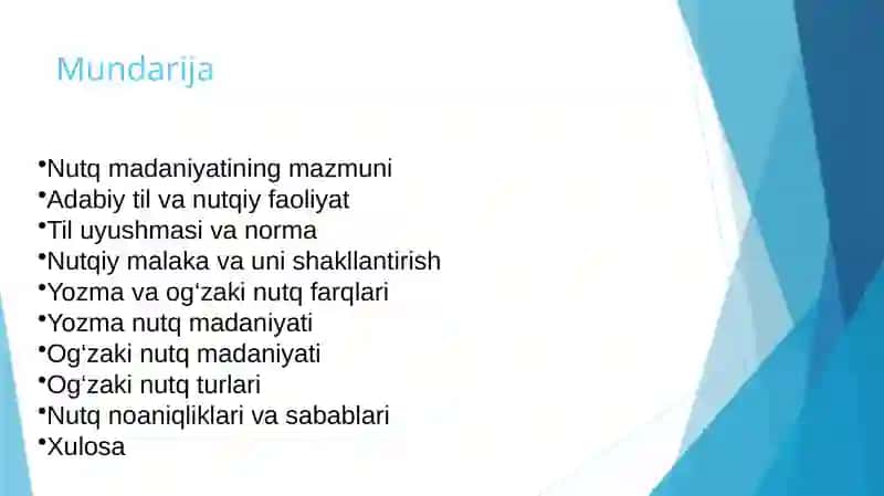 Nutq mahorati va nutqiy madaniyat 2