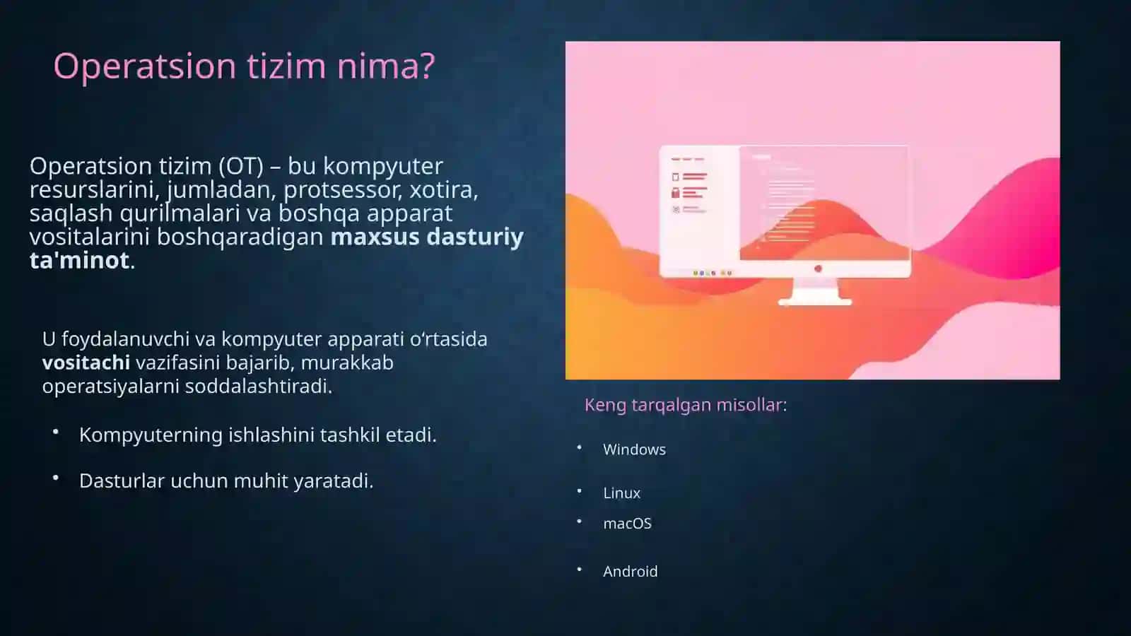 Operatsion tizimlarda hisoblash jarayoni 2