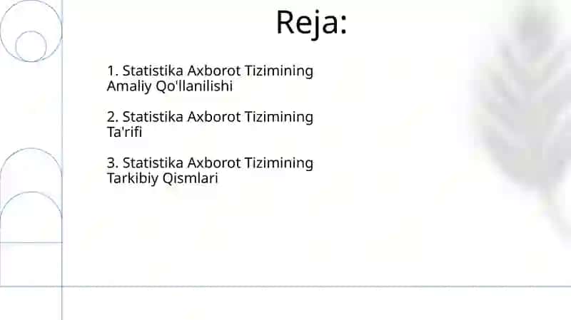 Statistik axborot tizimi 2