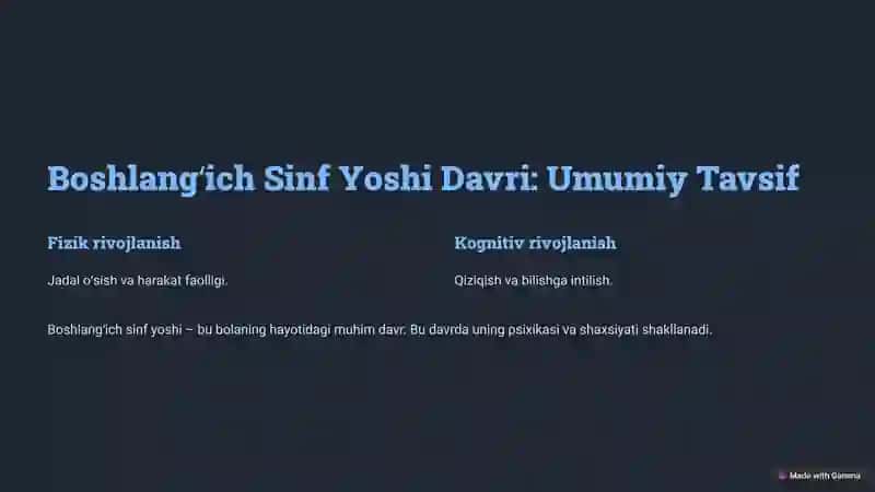 Boshlangʻich Sinf Oʻquvchilarining Shaxsiy Psixologik Xususiyatlari 2