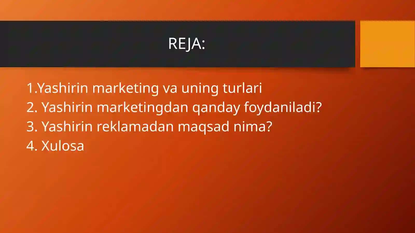 Yashirin marketing 2