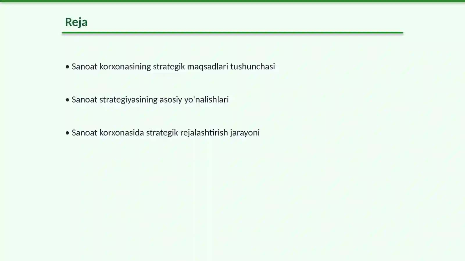 Sanoat korxonasining strategik maqsadlari va strategiyasini shakllantirish 2