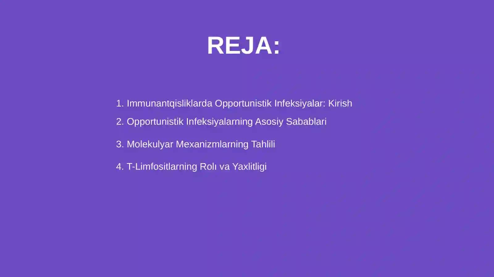 Immunantqisliklarda opportunistik infeksiyalar kelib chiqishining molekulyar mexanizmi 2