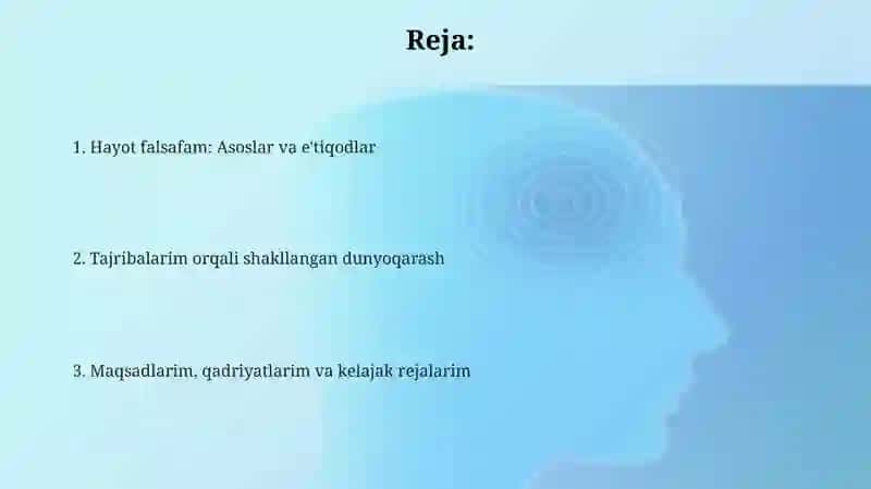 Hayot falsafamning asosiy tamoyillari 2