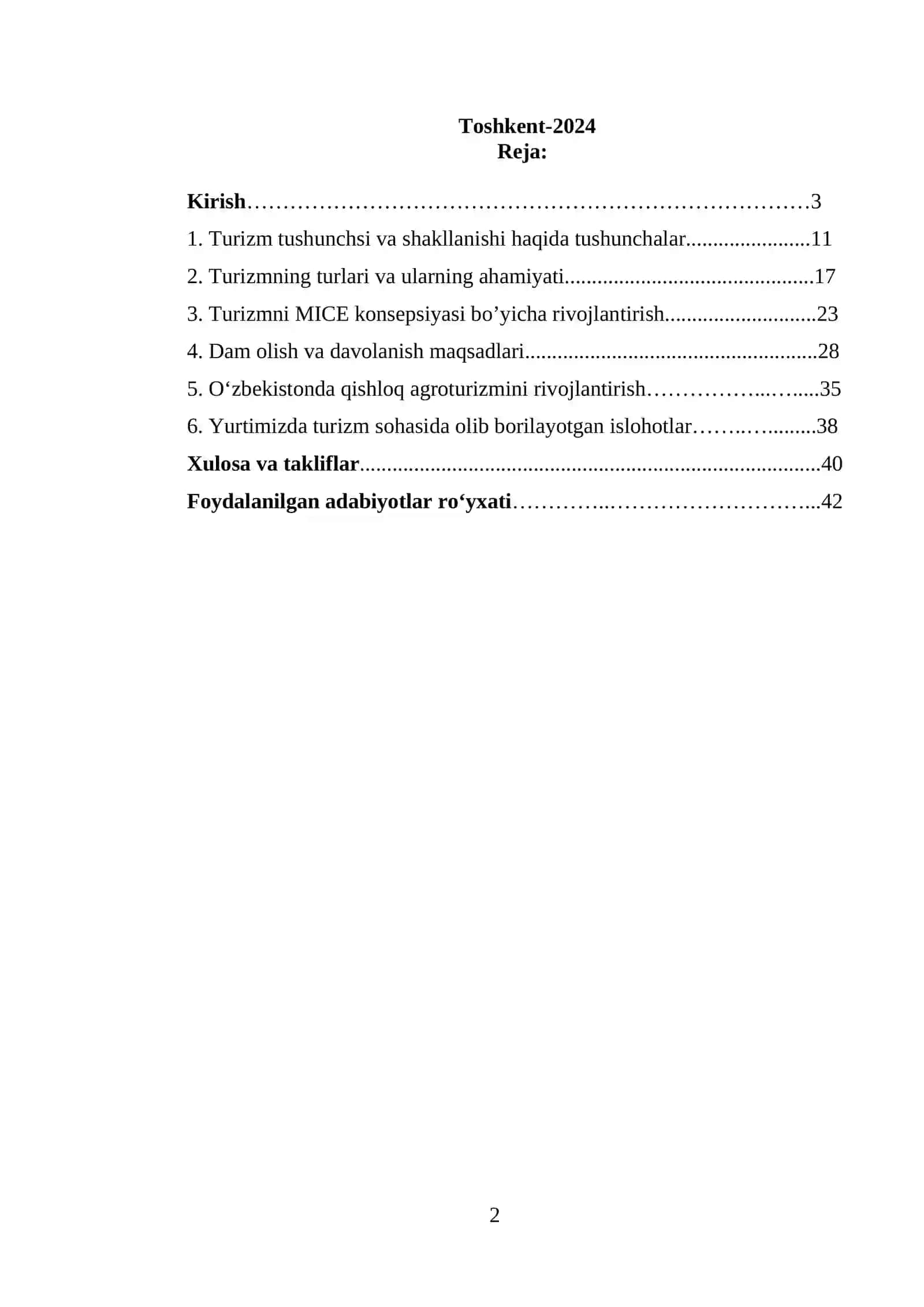 O‘zbekistonda turizmni davlat tomonidan qo‘llab-quvvatlashning o‘ziga xos xususiyatlari. 2
