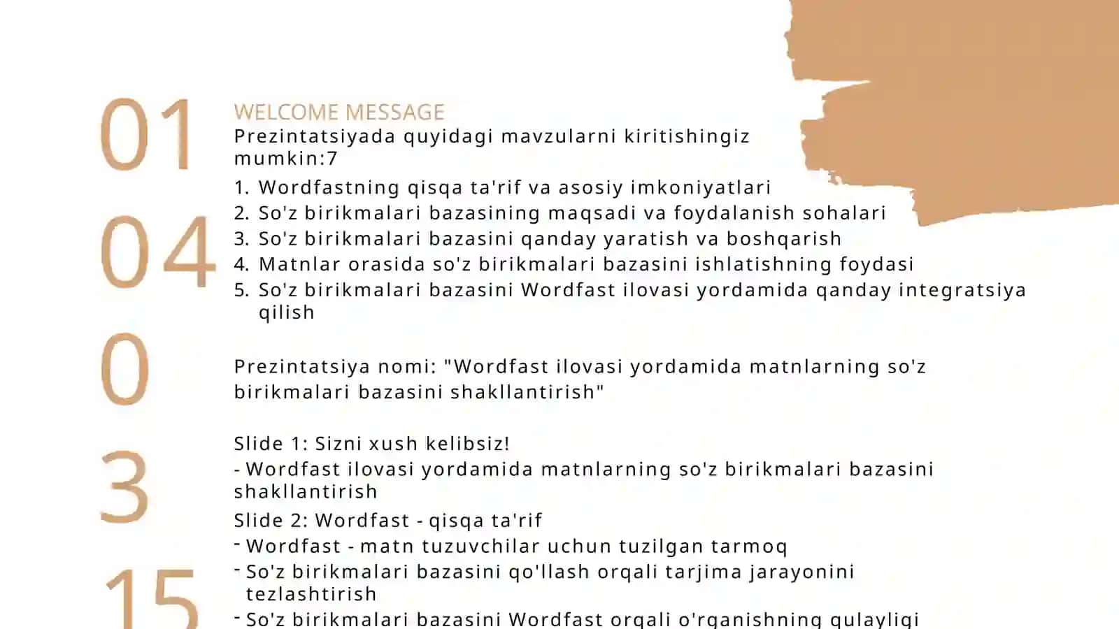 WORDFAST DASTURI YORDAMIDA SÒZ BIRIKMALARI BAZASINI SHAKLLANTIRISH 2