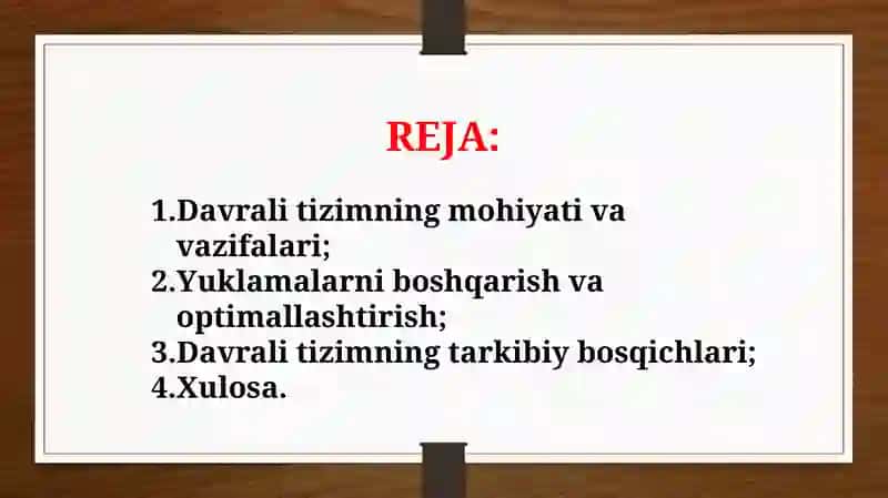 Davrali tizim (TAQDIMOT) 2