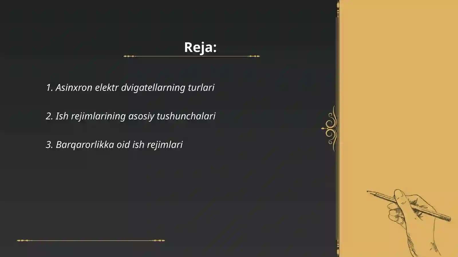 Asinxron elektr dvigatellarining ish rejimlari va ularning releli himoyasi 2