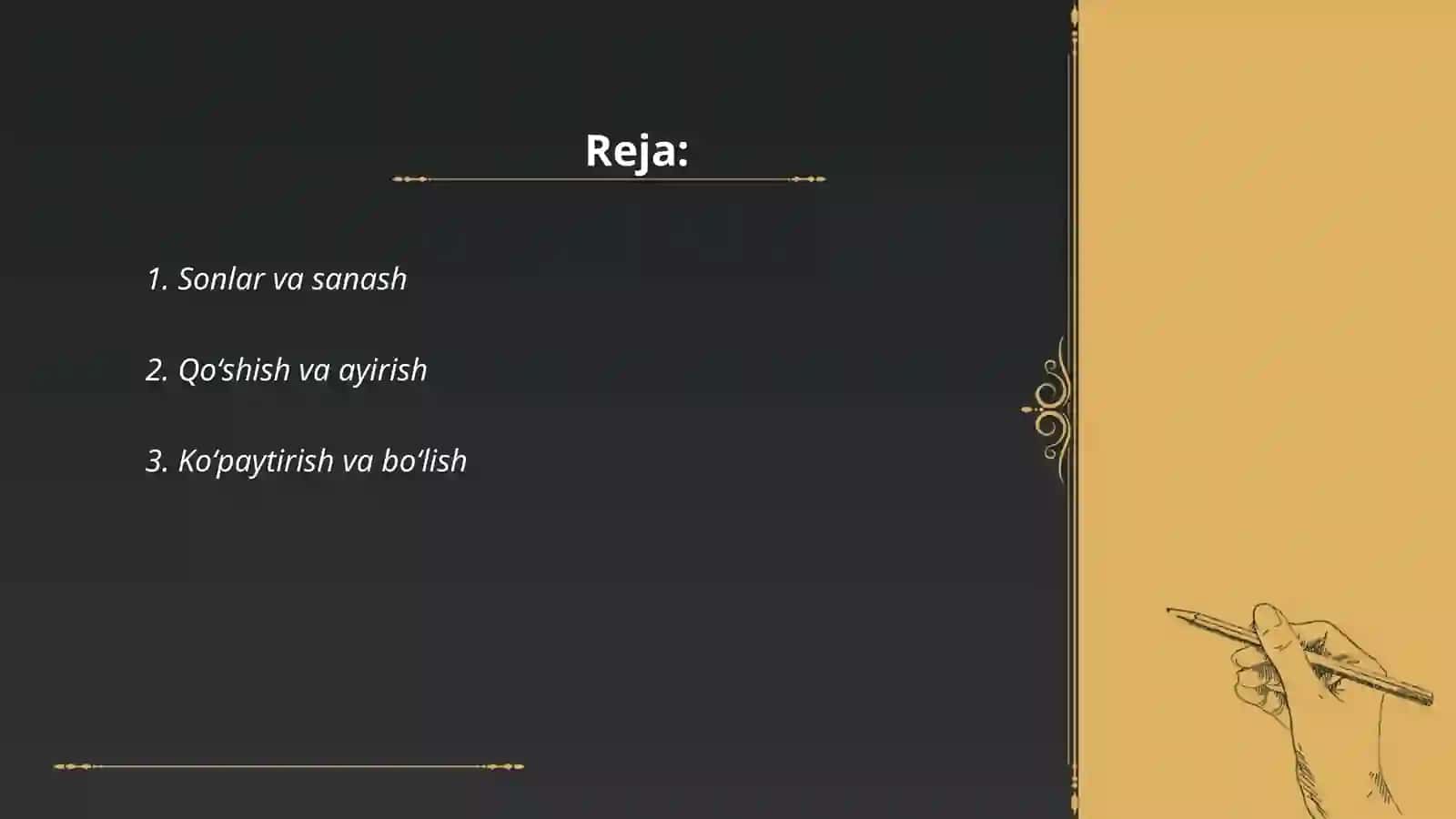 Sonlar va sanash 2
