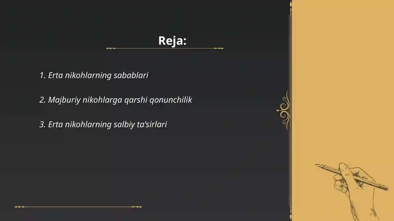 Erta va majburiy nikohlarga qarshi kurash 2
