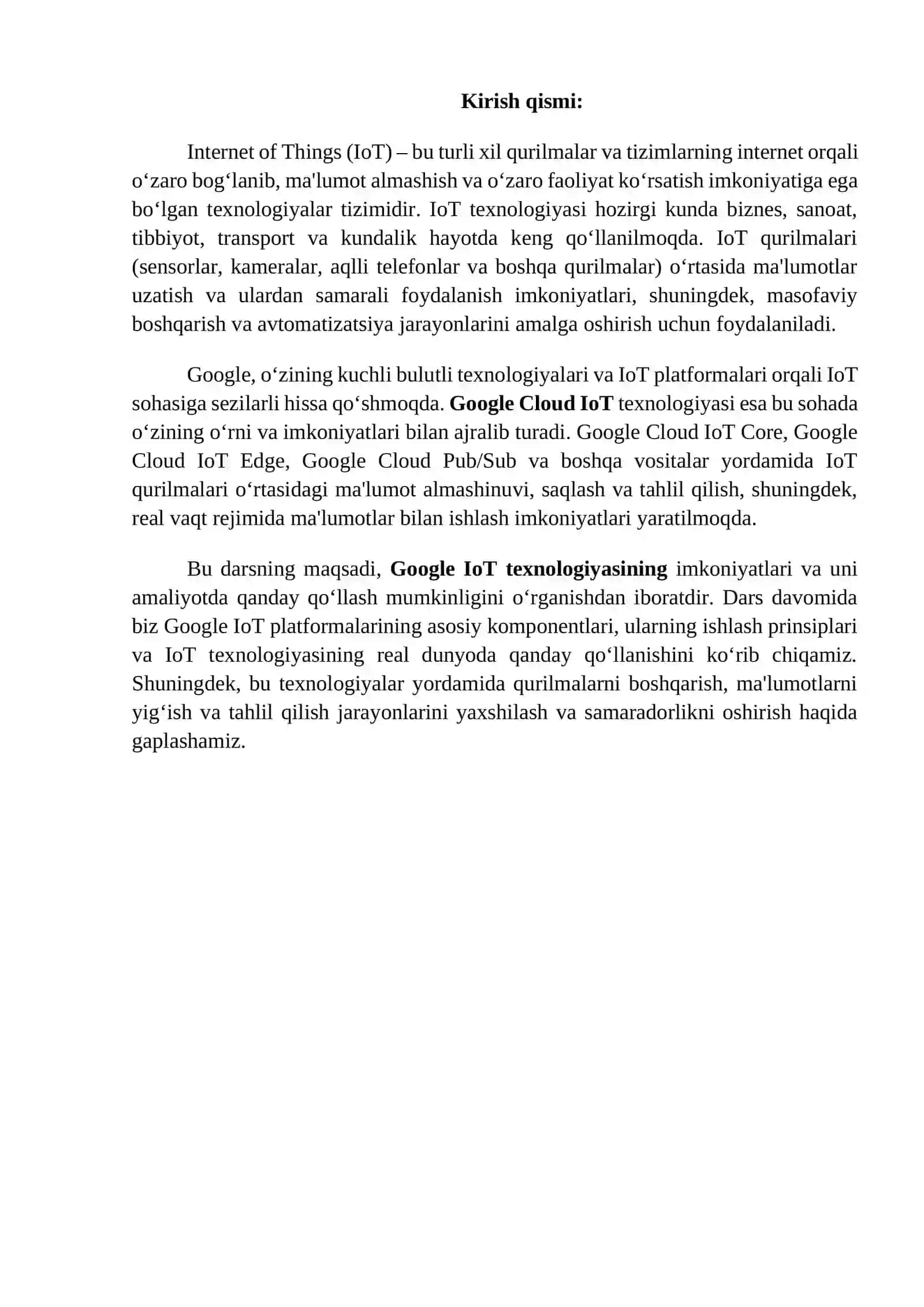 Google IoT texnologiyasi 2