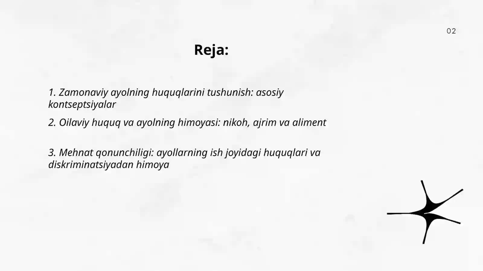 Zamonaviy ayolning qalb va qonun yoʻli 2