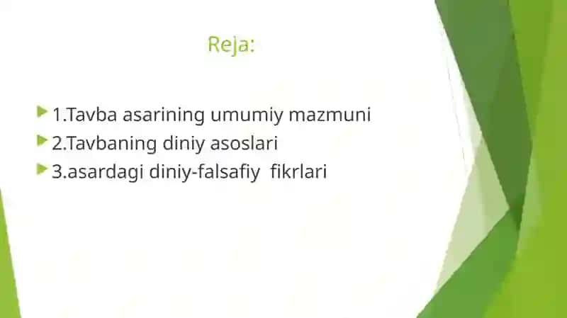 Tavba asarining umumiy mazmuni 2