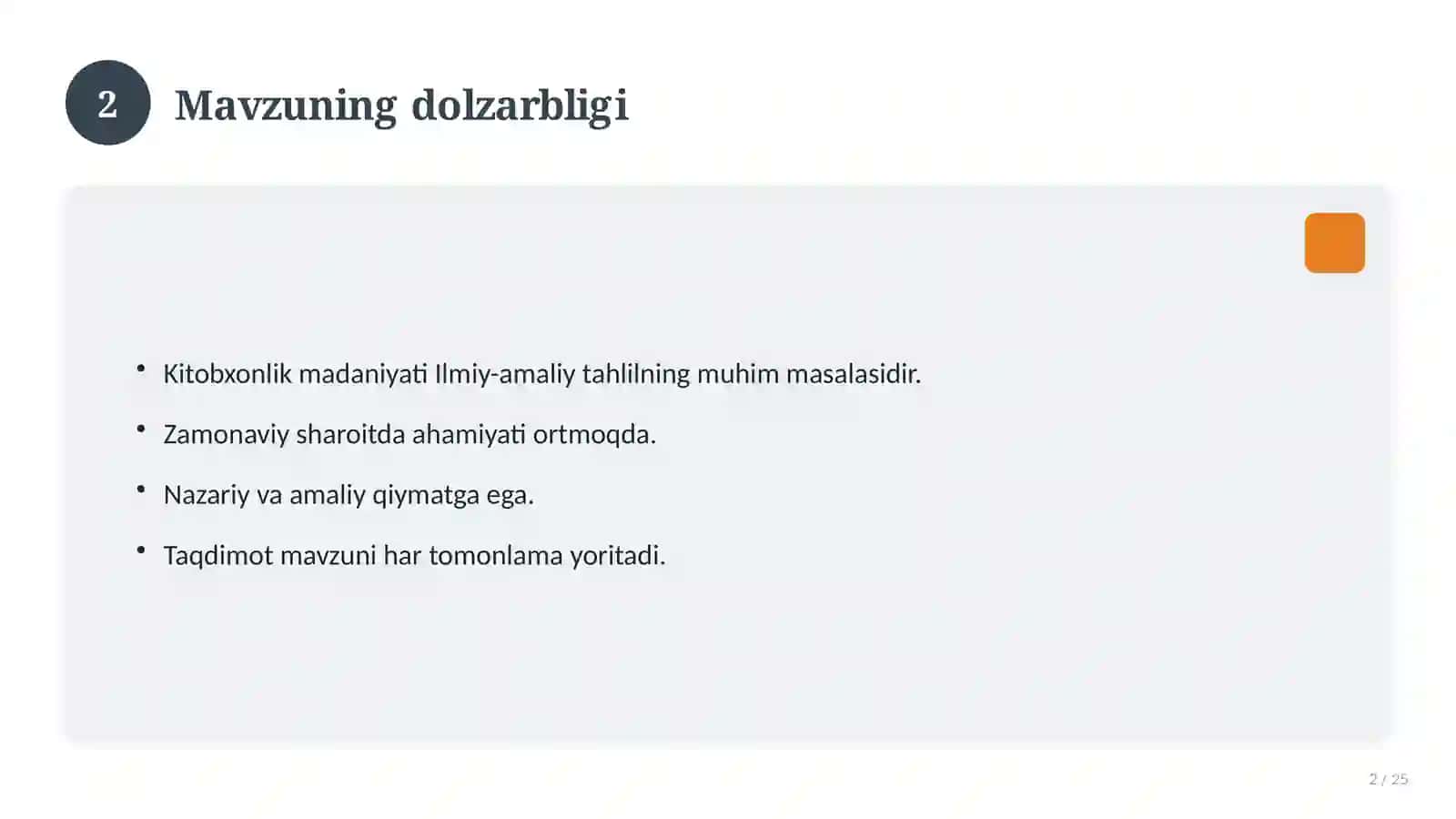Kitobxonlik madaniyati 2