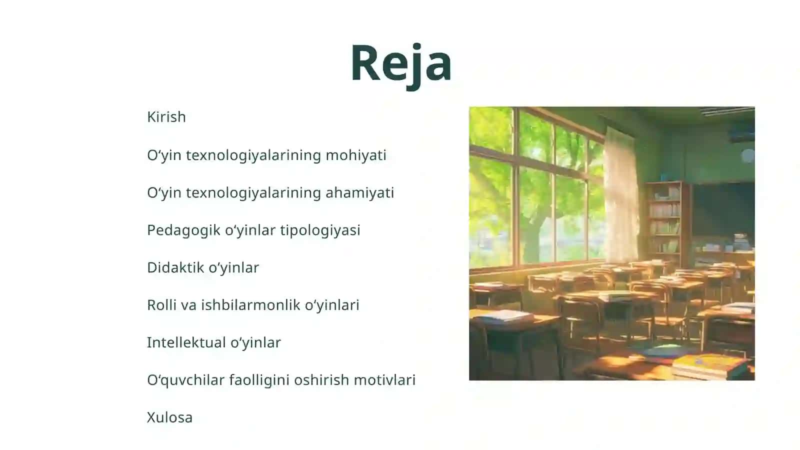 Talim jarayonida o'yin texnologiyalarini qo'llash pedagogik o'yinlar tipologiyasi. 2