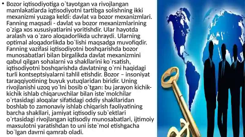 Iqtisodiy tizimlar faoliyatida davlat tomonidan tartibga solish va o'zini o'zi tashkil etish mexanizmlari 2