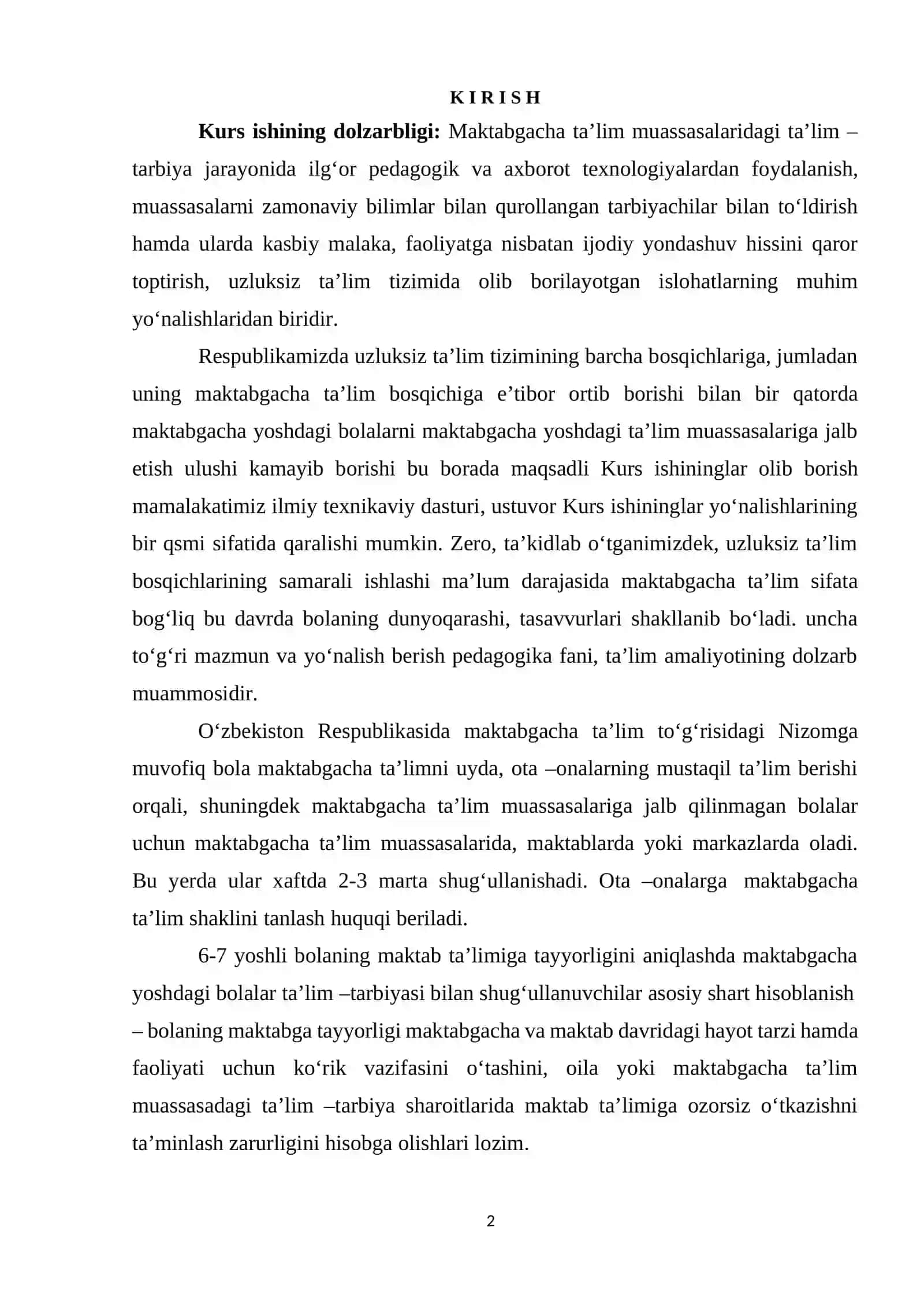 Bolalarni maktabga tayyorlashda kun tartibining o'rni 2