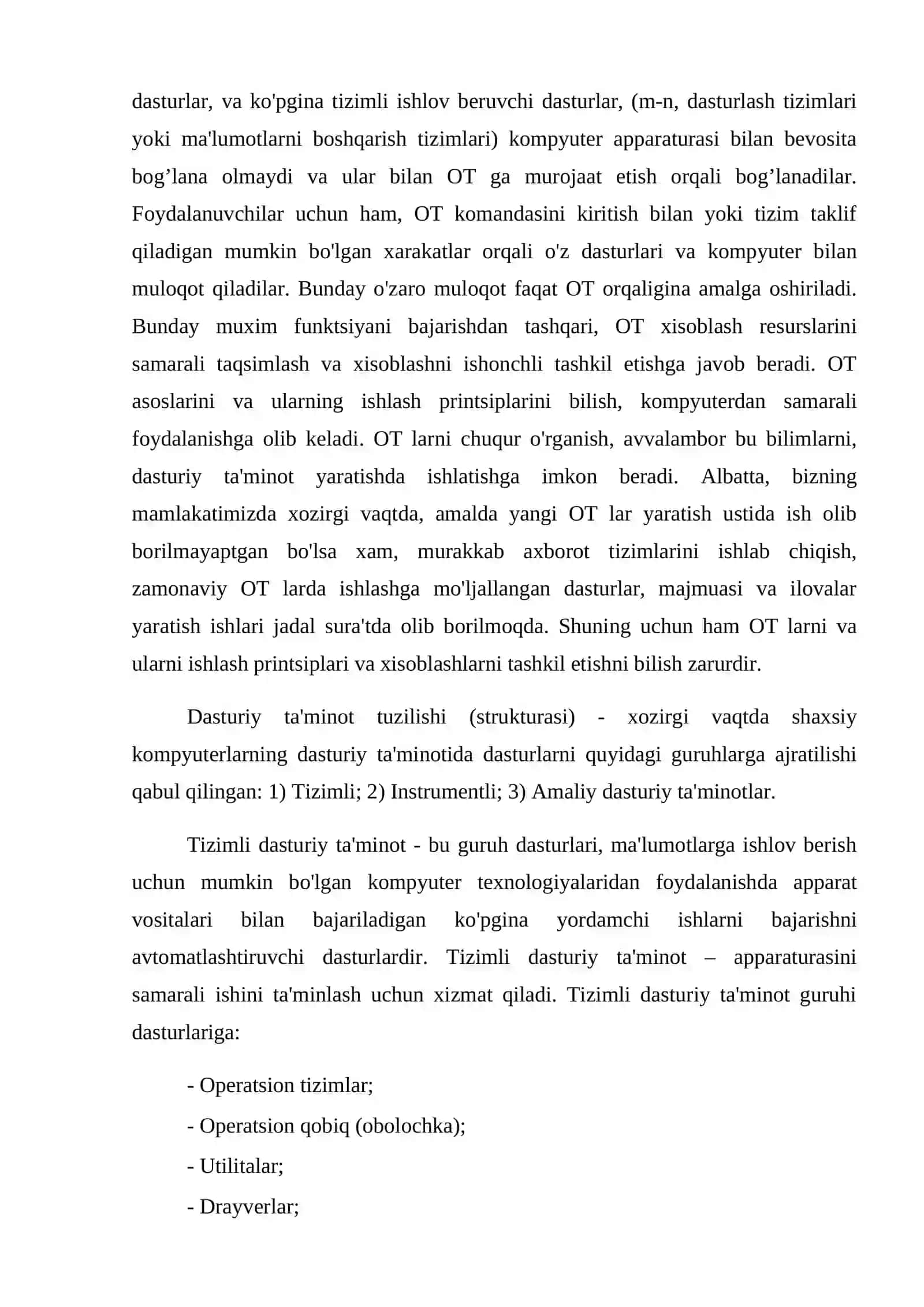 Statsionar va mobil operatsion tizimlar 2