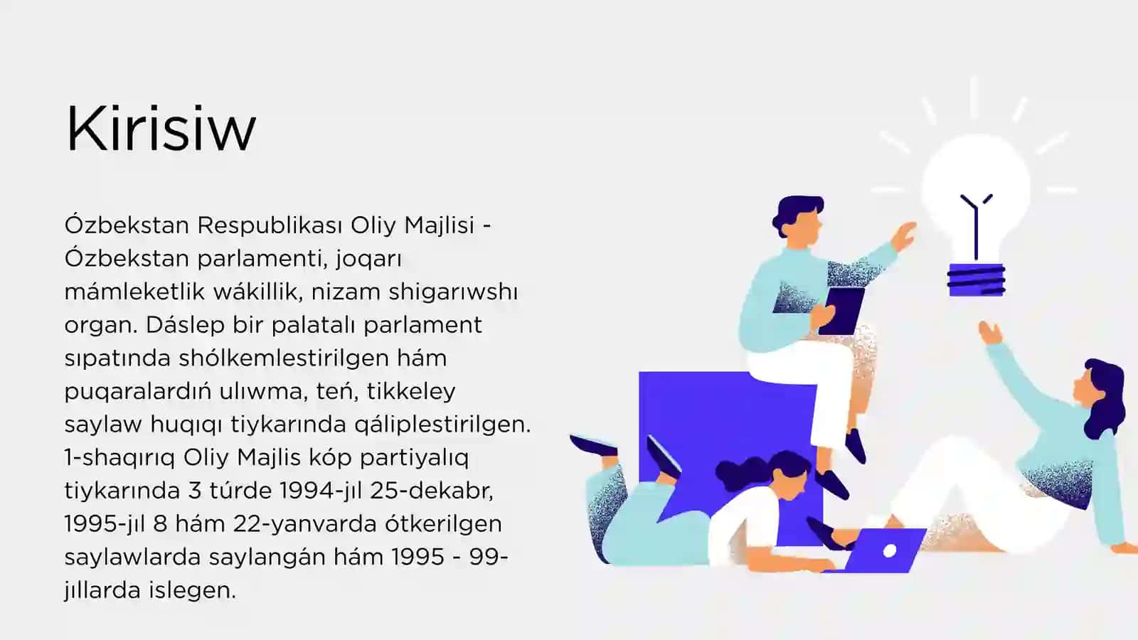 Ózbekistan Respublikası Oliy májlistiń duzilisi hám iskerliktiń konstitutsıyalıq tıykarları 2