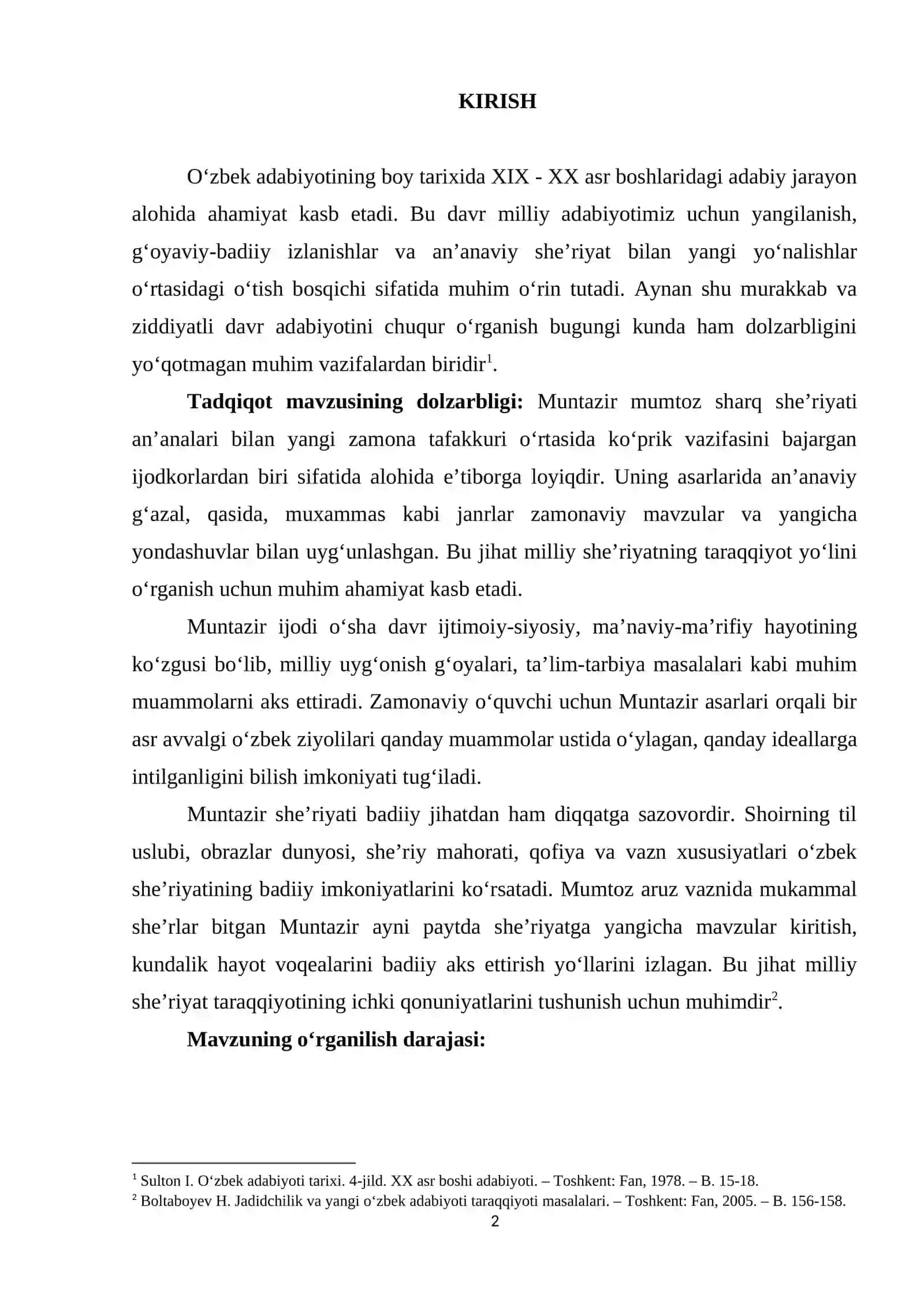 YUSUFQORI MUNTAZIR VA UNING ADABIY MEROSI 2