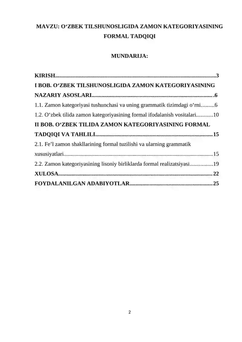 O‘zbek tilshunosligida zamon kategoriyasining formal tadqiqi 2