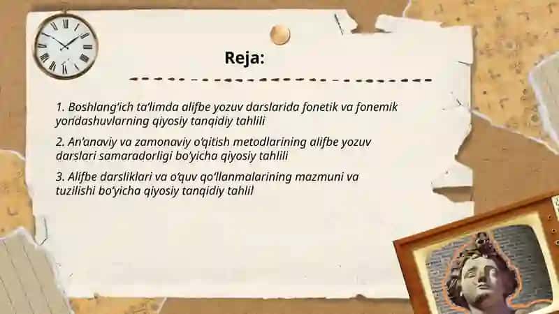 Boshlang‘ich ta’limda alifbe yozuv darslarini qiyosiy tanqidiy tahlili 2