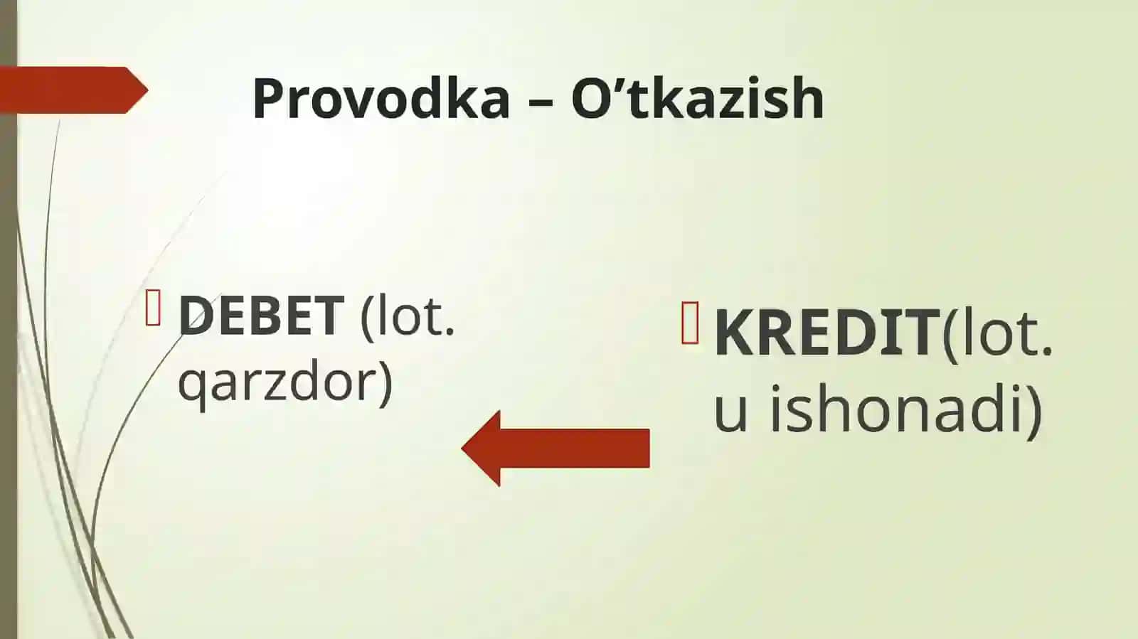 Balans, Provodkalar va ularning qo’llanilishi, Saldo 2