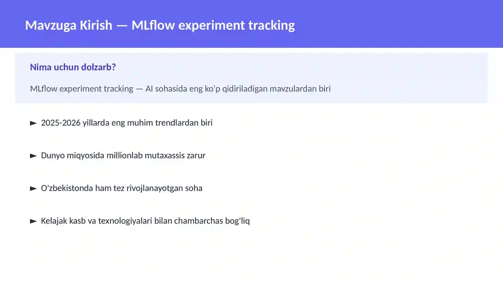 MLflow experiment tracking 2