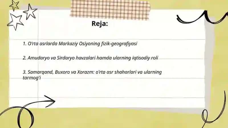 O'rta Osiyoning o'rta asrlardagi tarixiy geografiyasi 2
