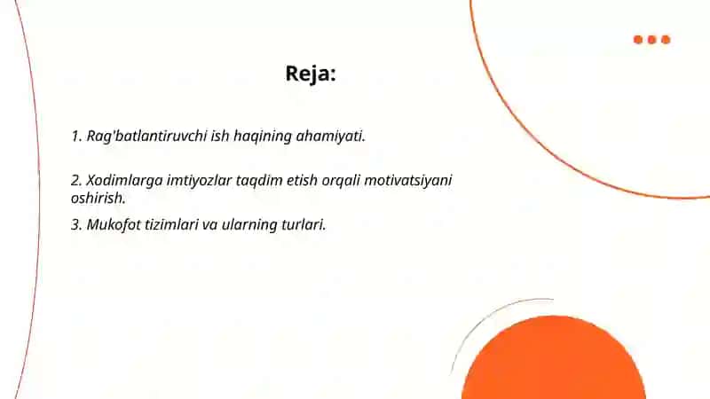 Raģbatlantiruvchi ish haqi va imtiyozlar orqali xodimlarning tashkilotga qóshgan hissani etirof etish 2