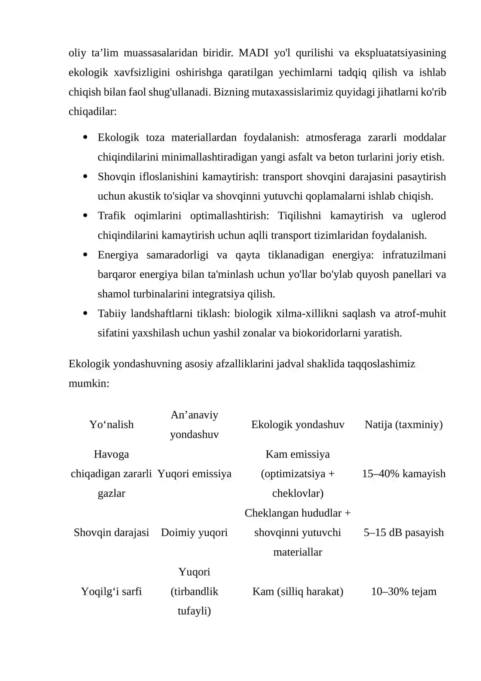 YO‘L HARAKATINI TASHKIL ETISHDA EKOLOGIK YONDASHUVNING AHAMIYATI 2