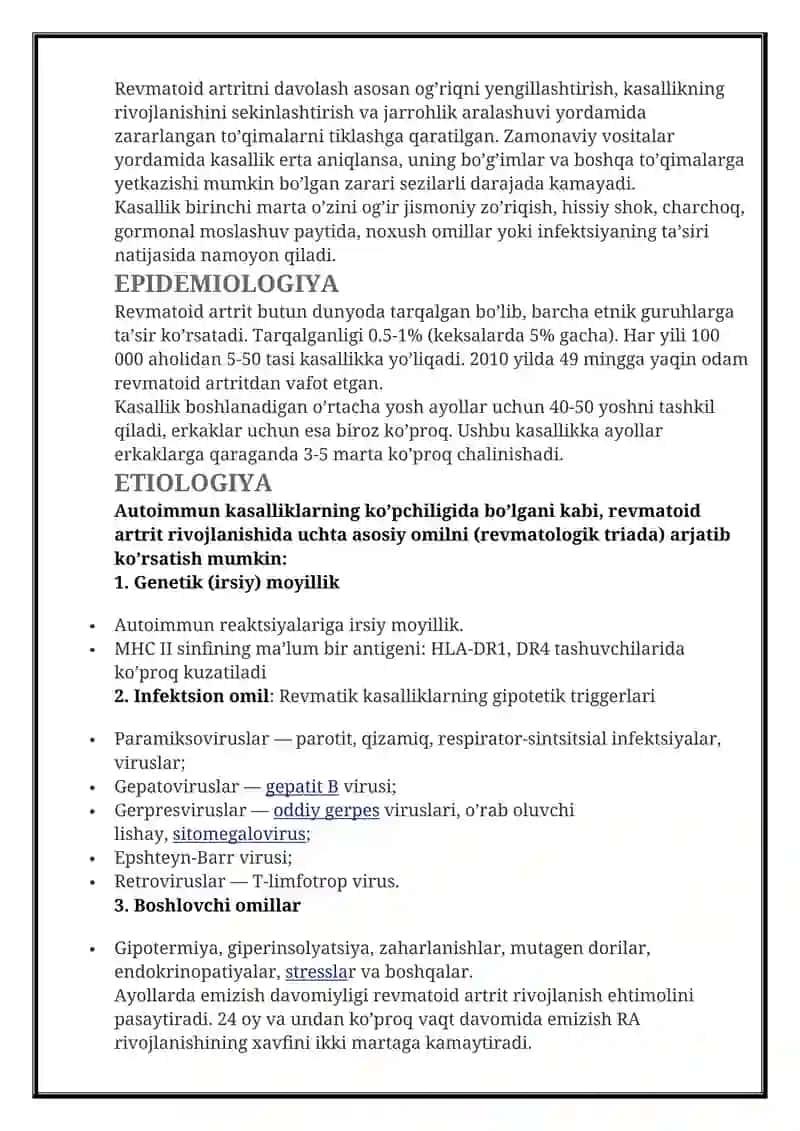 Revmatoid artrit 2