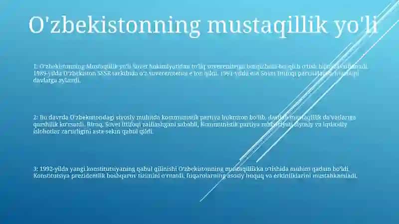 Mustaqillikka Erishishda Uzbekistonda Siyosiy Axvol 2
