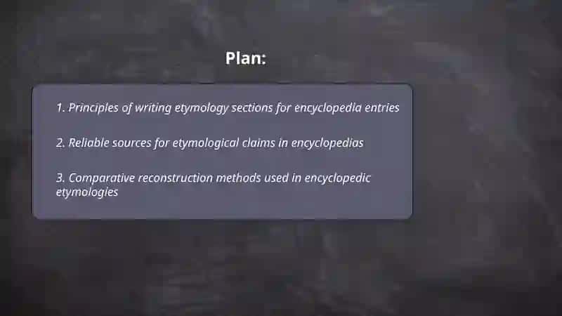 Etymology and Encyclopedic content 2