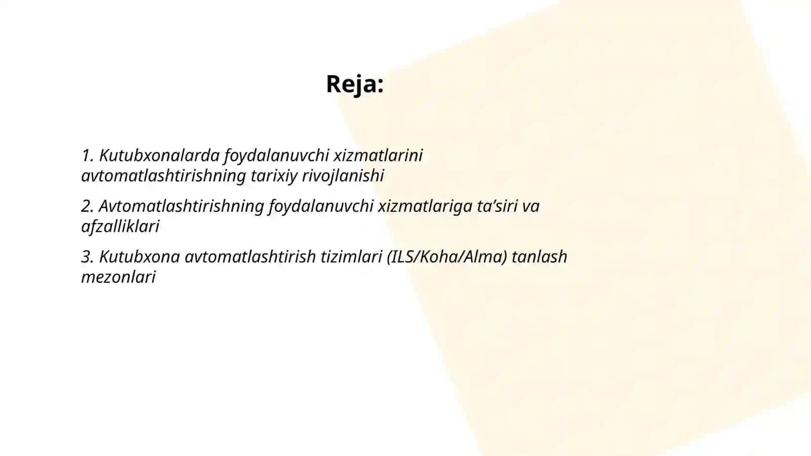 Kutubxonalarda foydalanuvch xizmatlarini avtomatlashtirish 2