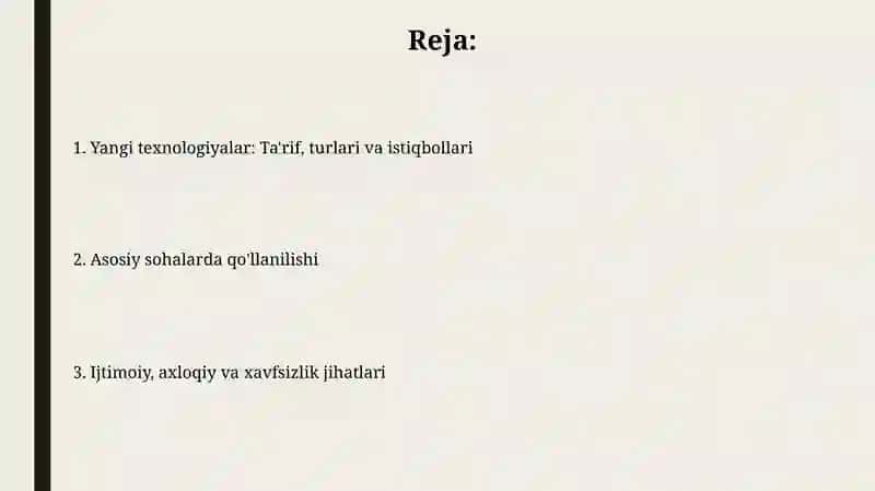 Yangi texnologiyalar: Ta'rif va turlari 2