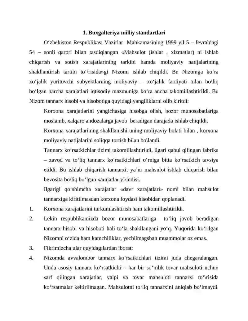 Buxgalteriya xisobining milliy standartlari 2