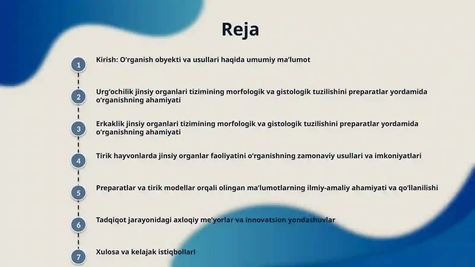 Urgʻochilik va erkaklik jinsiy organlarining preparatidan va tirik hayvonlarda oʻrganish 2